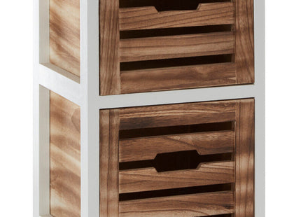Portsmouth Natural and White Wooden 2 Drawer Chest