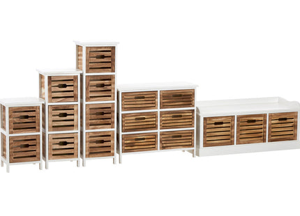 Portsmouth Natural and White Wooden 2 Drawer Chest