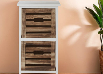 Portsmouth Natural and White Wooden 2 Drawer Chest