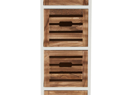 Portsmouth Natural and White Wooden 4 Drawer Chest