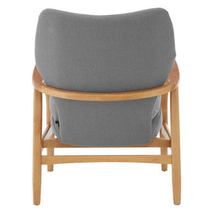 Stockholm Grey Fabric Chair with Wooden Frame