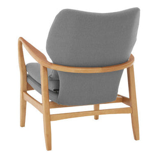 Stockholm Grey Fabric Chair with Wooden Frame