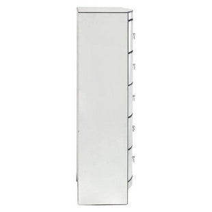 Verona Mirrored Curved 5 Drawer Tall Chest