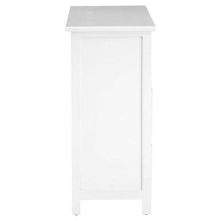 New England White Wooden 6 Drawer Chest