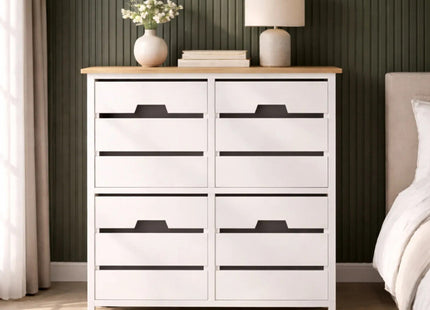 Newport White Wooden 4 Drawer Chest