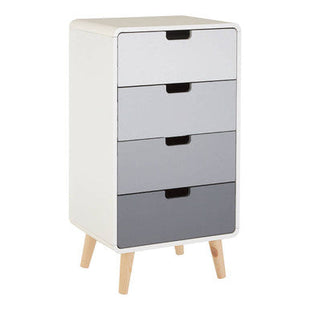 Milo White and Grey Finish 4 Drawer Chest