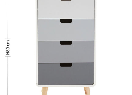 Milo White and Grey Finish 4 Drawer Chest