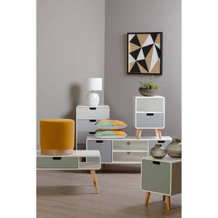 Milo White and Grey Finish 4 Drawer Chest