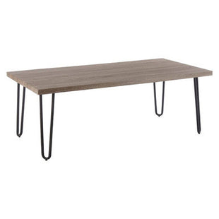 Borough Natural Wood Effect and Metal Coffee Table