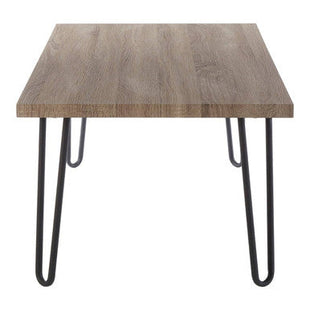 Borough Natural Wood Effect and Metal Coffee Table