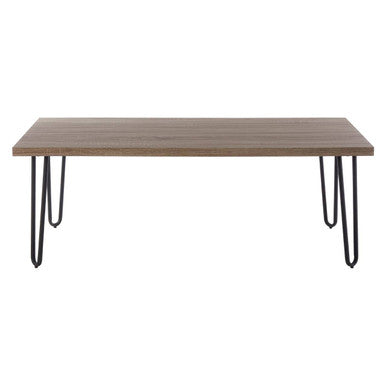Borough Natural Wood Effect and Metal Coffee Table
