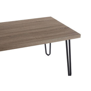 Borough Natural Wood Effect and Metal Coffee Table