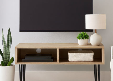 Borough Natural Wood Effect and Metal Media Unit