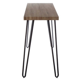 Borough Natural Wood Effect and Metal Console Table