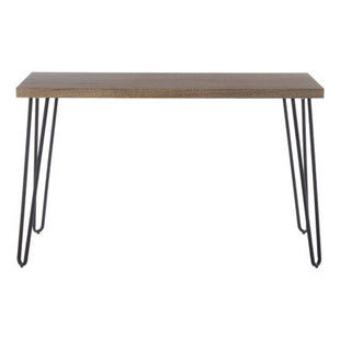 Borough Natural Wood Effect and Metal Console Table