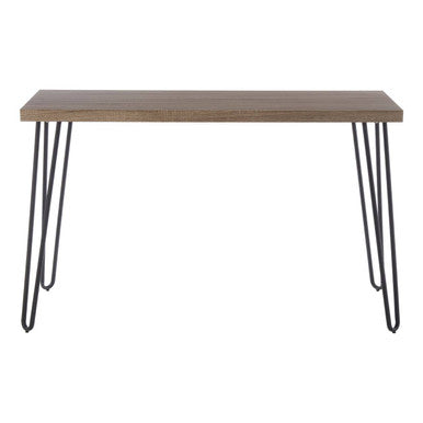 Borough Natural Wood Effect and Metal Console Table