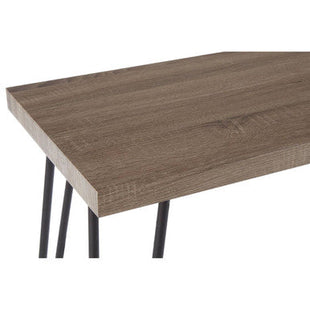 Borough Natural Wood Effect and Metal Console Table