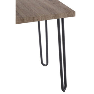 Borough Natural Wood Effect and Metal Side Table