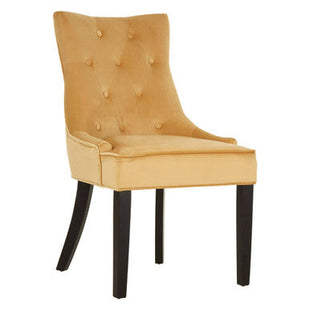 Daxton Ochre Velvet Button Tufted Dining Chair