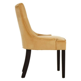 Daxton Ochre Velvet Button Tufted Dining Chair
