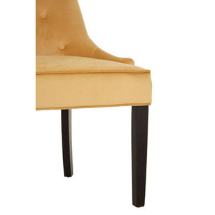 Daxton Ochre Velvet Button Tufted Dining Chair