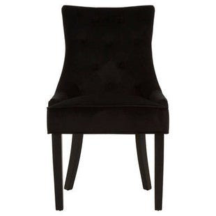 Daxton Black Velvet Button Tufted Dining Chair