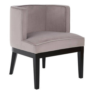 Daxton Light Grey Velvet Curved Back Chair
