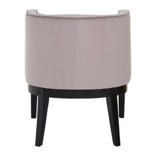 Daxton Light Grey Velvet Curved Back Chair