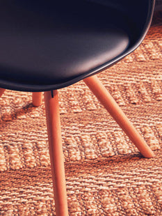 Stockholm Black Moulded Plastic Dining Chair with Faux Leather Seat and Wood Legs