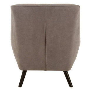 Stockholm Grey Linen Effect Button Tufted Accent Chair