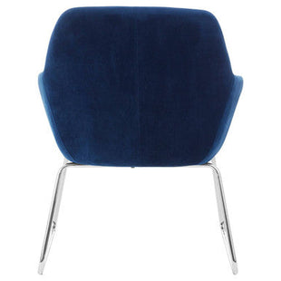 Stockholm Blue Velvet Dining Chair with Armrests
