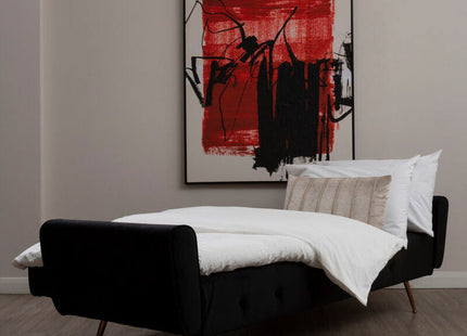 Hayton Black Velvet Sofa Bed