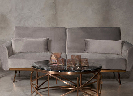 Hatton Grey Velvet Sofa Bed