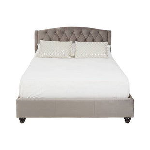 Josephine Grey Velvet Double Bed