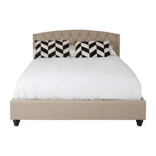 Josephine Beige Fabric King Bed
