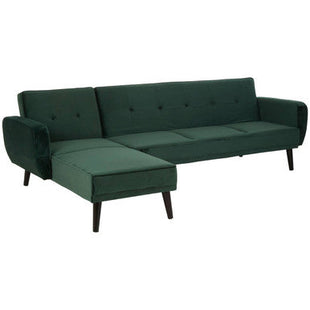 Serene Green Velvet 3 Seater Sofa Bed