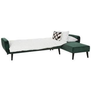 Serene Green Velvet 3 Seater Sofa Bed