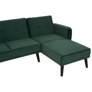 Serene Green Velvet 3 Seater Sofa Bed