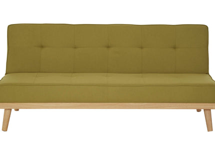 Stockholm Green Linen 3 Seater Sofa Bed