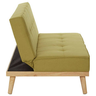 Stockholm Green Linen 3 Seater Sofa Bed