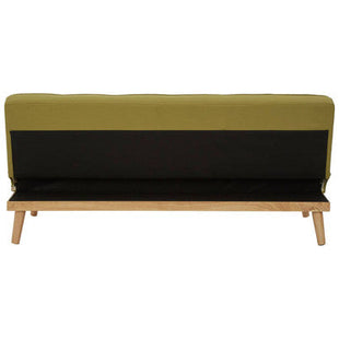 Stockholm Green Linen 3 Seater Sofa Bed