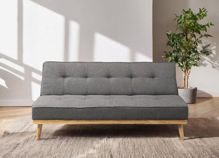 Stockholm Grey Linen 3 Seater Sofa Bed