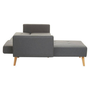 Hansa Hagen Grey Linen Corner Sofa Bed
