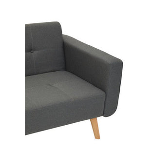 Hansa Hagen Grey Linen Corner Sofa Bed