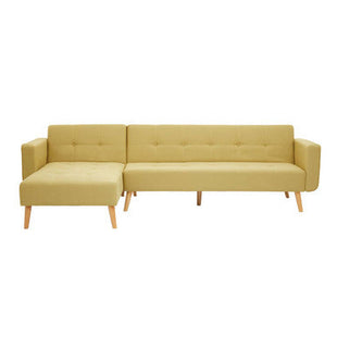 Hansa Hagen Olive Linen Corner Sofa Bed