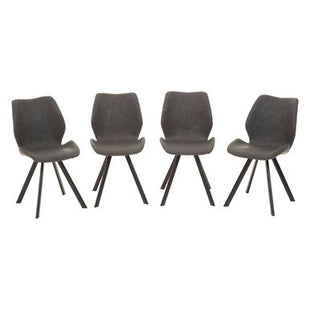 Weston White Marble Effect Round Dining Table and 6 Chairs Set