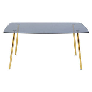Wimslow Smoked Glass Dining Table and 6 Grey Velvet Dining Chairs Set