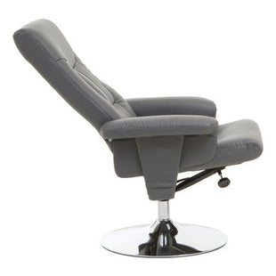 Denton Grey Leather Effect Recliner Chair