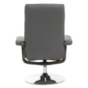 Denton Grey Leather Effect Recliner Chair