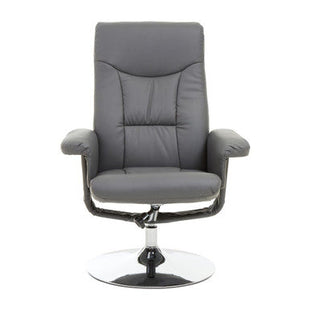Denton Grey Leather Effect Recliner Chair